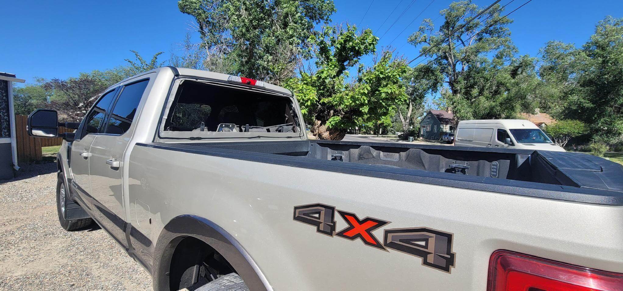 Pickup rear window shattered, Rear Window & Back Glass Replacement Orchard Mesa