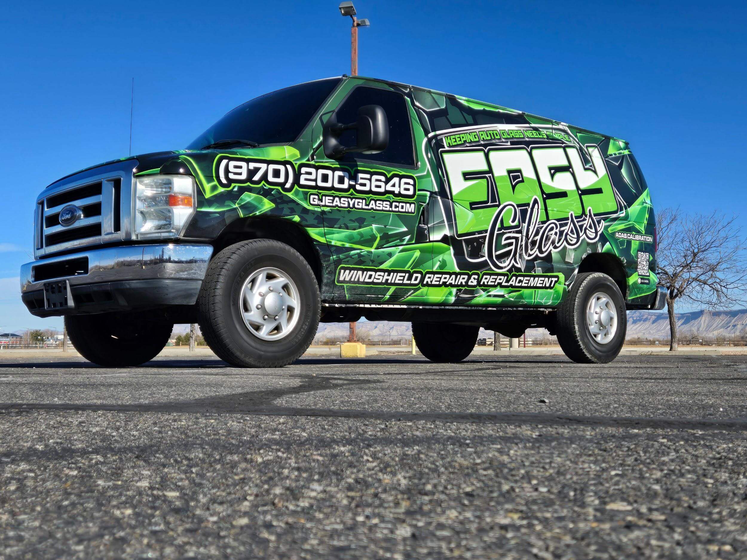 Truck parked in Redlands, CO lot,